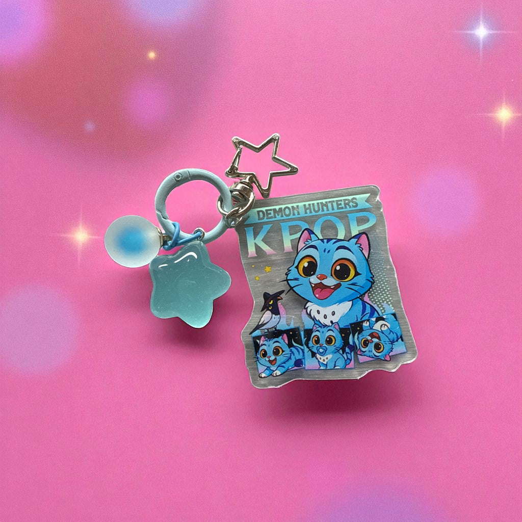Kpop Demon Hunter Tiger & Mugpie Luminous Keychain